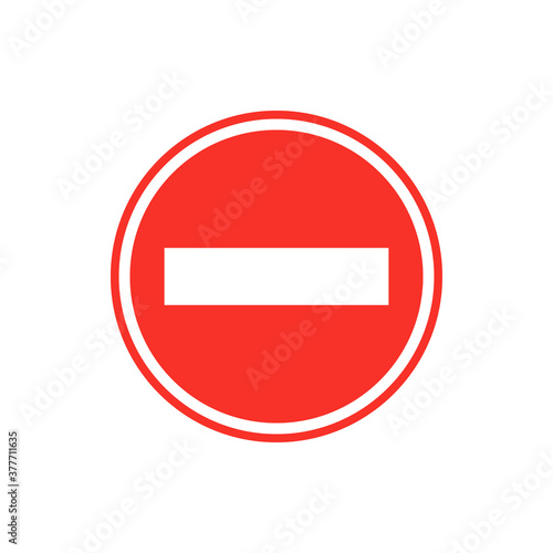 Stop sign icon isolated on white background. Vector illustration.