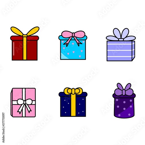 illustration of a birthday gift or surprise gift