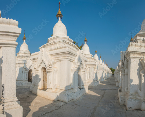 White Kuthodaw Pagoda in Myanmar