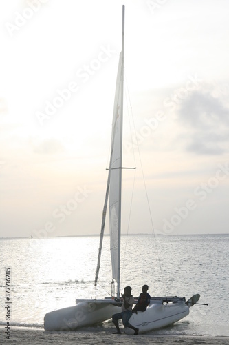 sailboat on the sea