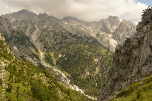 The dramatic mountain landscapes of the Valbona Valley in Albania