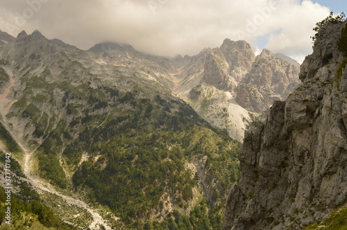 The dramatic mountain landscapes of the Valbona Valley in Albania