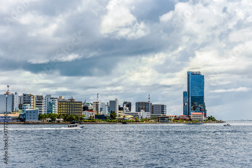 View of the city of Male, the capital of the Maldives located on an island in the Indian ocean © Sergey