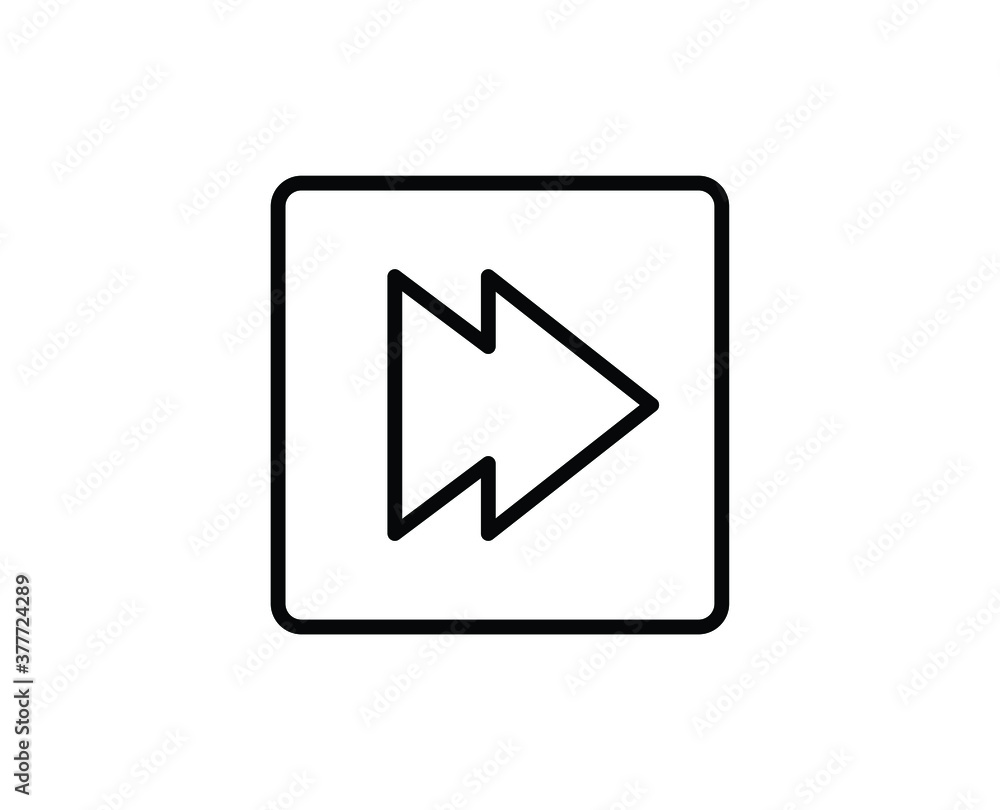 Forward button icon, forward button vector illustration, forward button outline icon. Music, interface, design media player buttons collection. Vector Illustration.
Forward button icon, forward button vector illustration, forward button outline icon. Music, interface, design media player buttons collection. Vector Illustration.