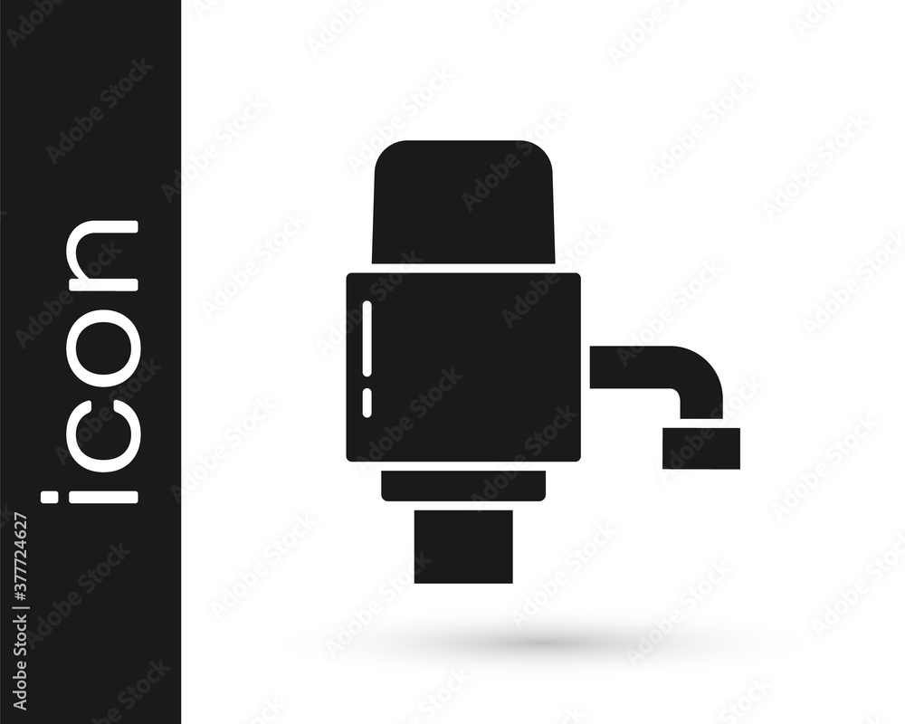 Grey Mechanical pump for bottled water icon isolated on white background. Vector Illustration. Grey Mechanical pump for bottled water icon isolated on white background. Vector Illustration.