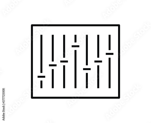 Mixer icon in trendy flat style isolated on background. Sound Mixer desk icon vector, solid illustration, Mixer icon page symbol for your web site design Mixer icon logo, app, UI. icon Vector illustra