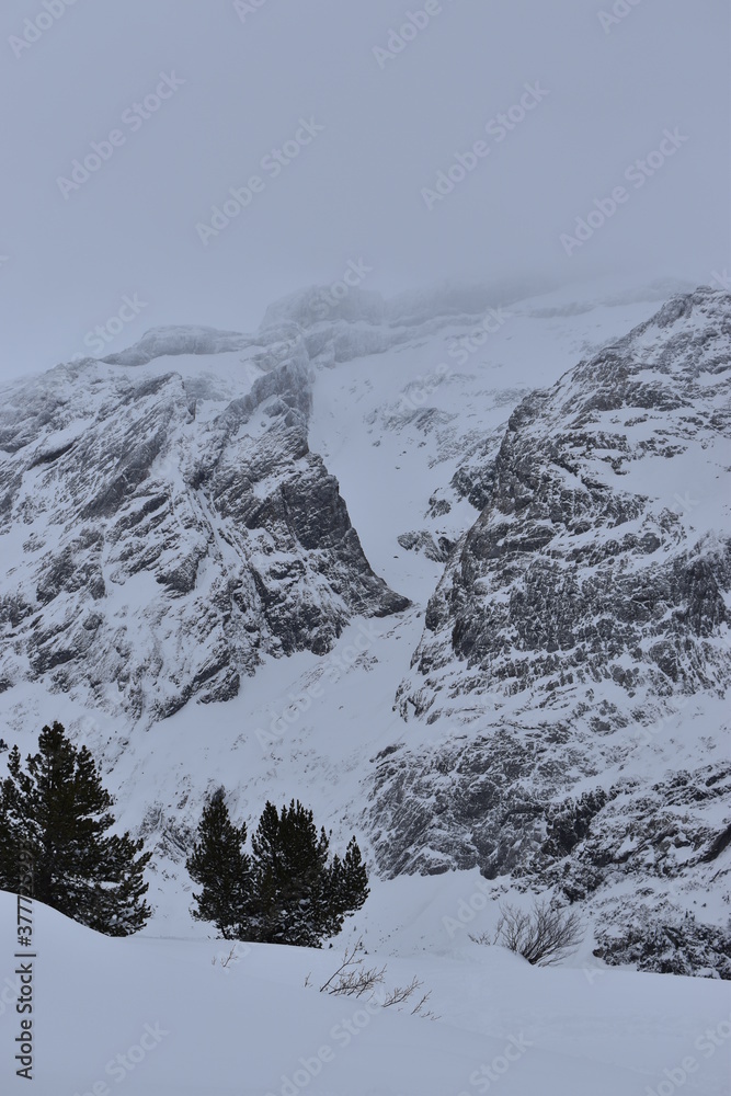 Obraz premium Montagne enneigée à Pralognan-la-Vanoise