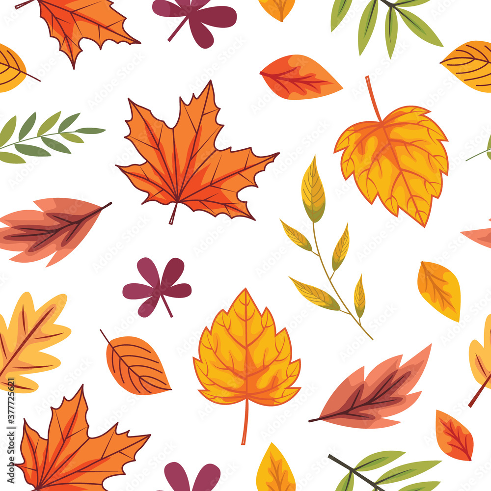 Seamless Autumn leaves background, vector illustration Seamless Autumn leaves background, vector illustration