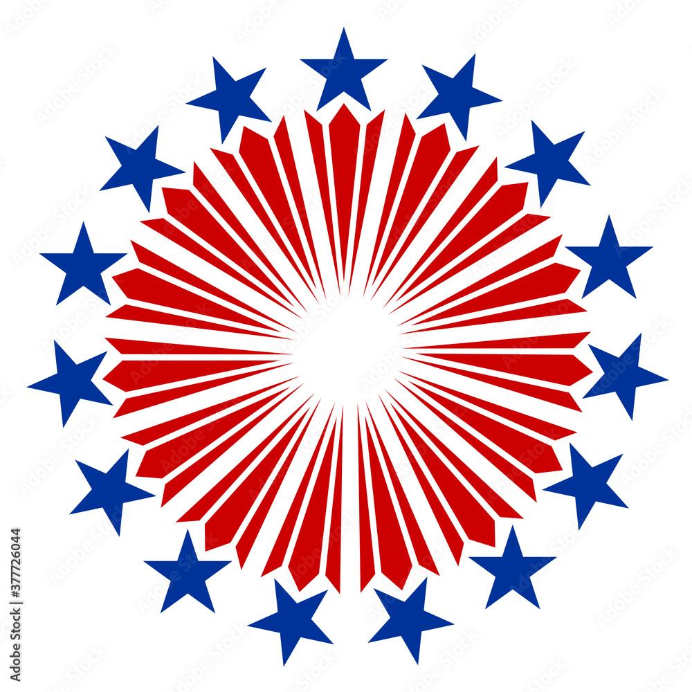 American emblem logo with USA flag symbols American emblem logo with USA flag symbols