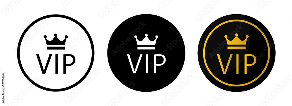 Set of Vip icon vector, isolated on white background. VIP vector sign. Premium and Luxury black and gold symbols. Set of Vip icon vector, isolated on white background. VIP vector sign. Premium and Luxury black and gold symbols.