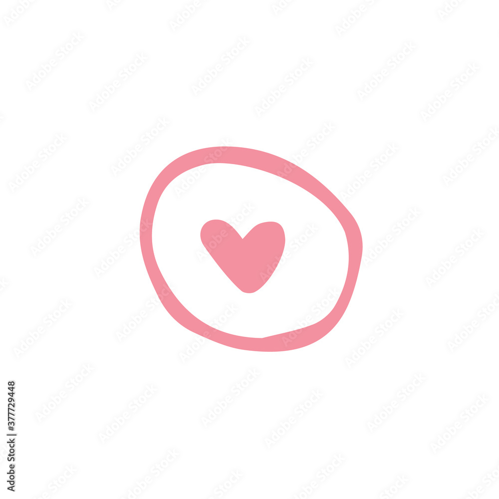 Doodle heart for Valentine's Day. Hand drawn style Doodle heart for Valentine's Day. Hand drawn style