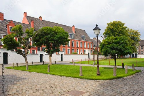 Small beguinage Onze-Lieve-Vrouw ter Hoye (Petit béguinage Notre-Dame de Hoye), Ghent, Belgium, Unesco World Heritage Site. photo