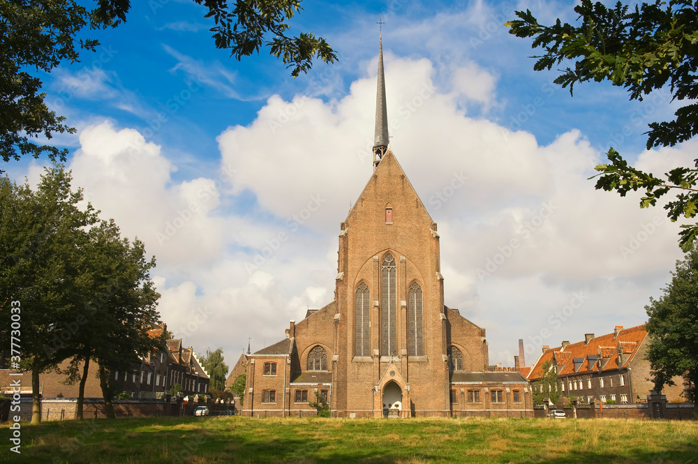 Sint Amandsberg Beguinage, Church, Ghent, Belgium, Unesco World Heritage Site.