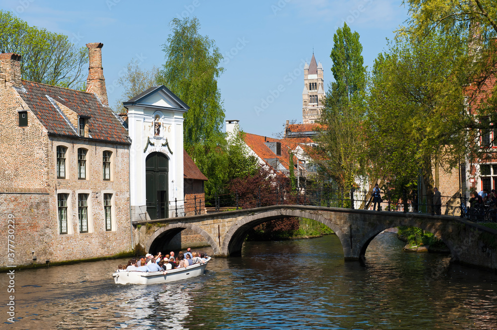 Beguinage Ten Wijngaerde, Historic centre of Bruges, Belgium, Unesco World Heritage Site.