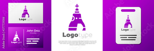 Logotype The Tsar bell in Moscow monument icon isolated on white background. Logo design template element. Vector.