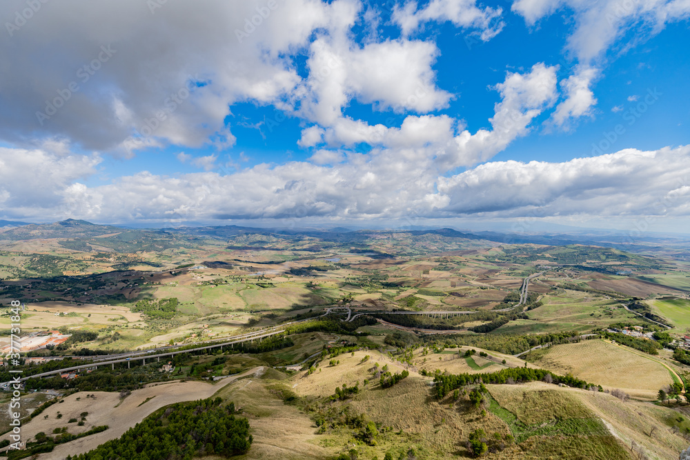Lombardia Castle in the city of Enna in Sicily, Italy