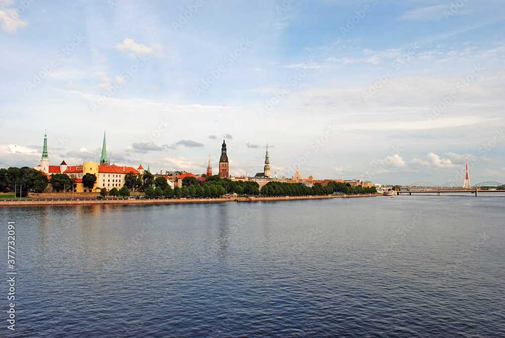 Old Town of Riga. View from the river