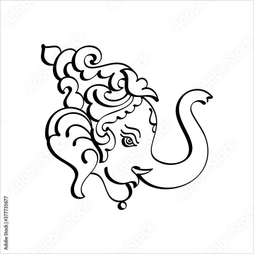 Ganesha Pen Ink Style M_2009001