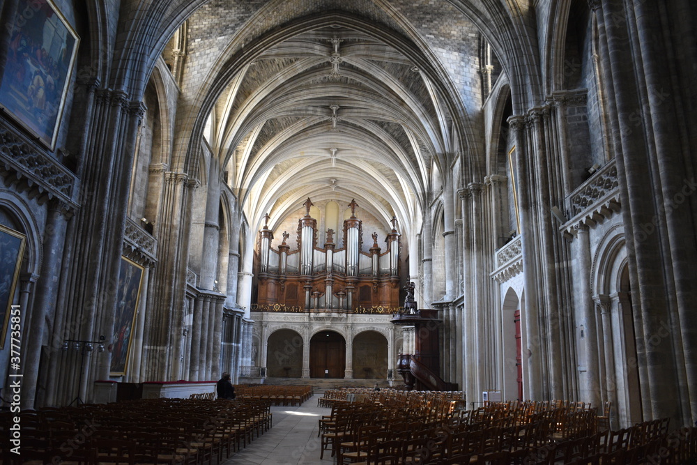 Interior of a Cathédrale Saint-André in Bourdeaux