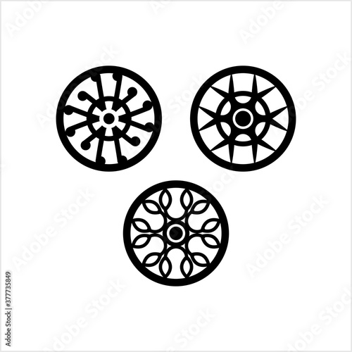 Wheel Cap Icon, Wheel Cover, Wheel Hubcap. Wheel Rim