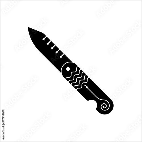 Pocketknife Icon, Pocket Knife, Sharp Blade Folding Knife