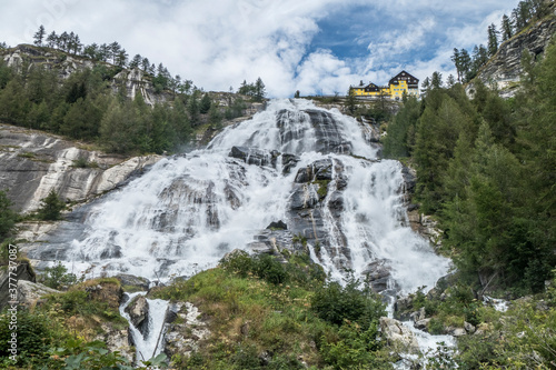 The very high and beautiful waterfall of the Toce in Formazza Valley