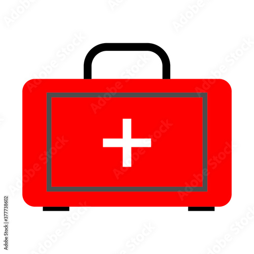 first aid medical box vector