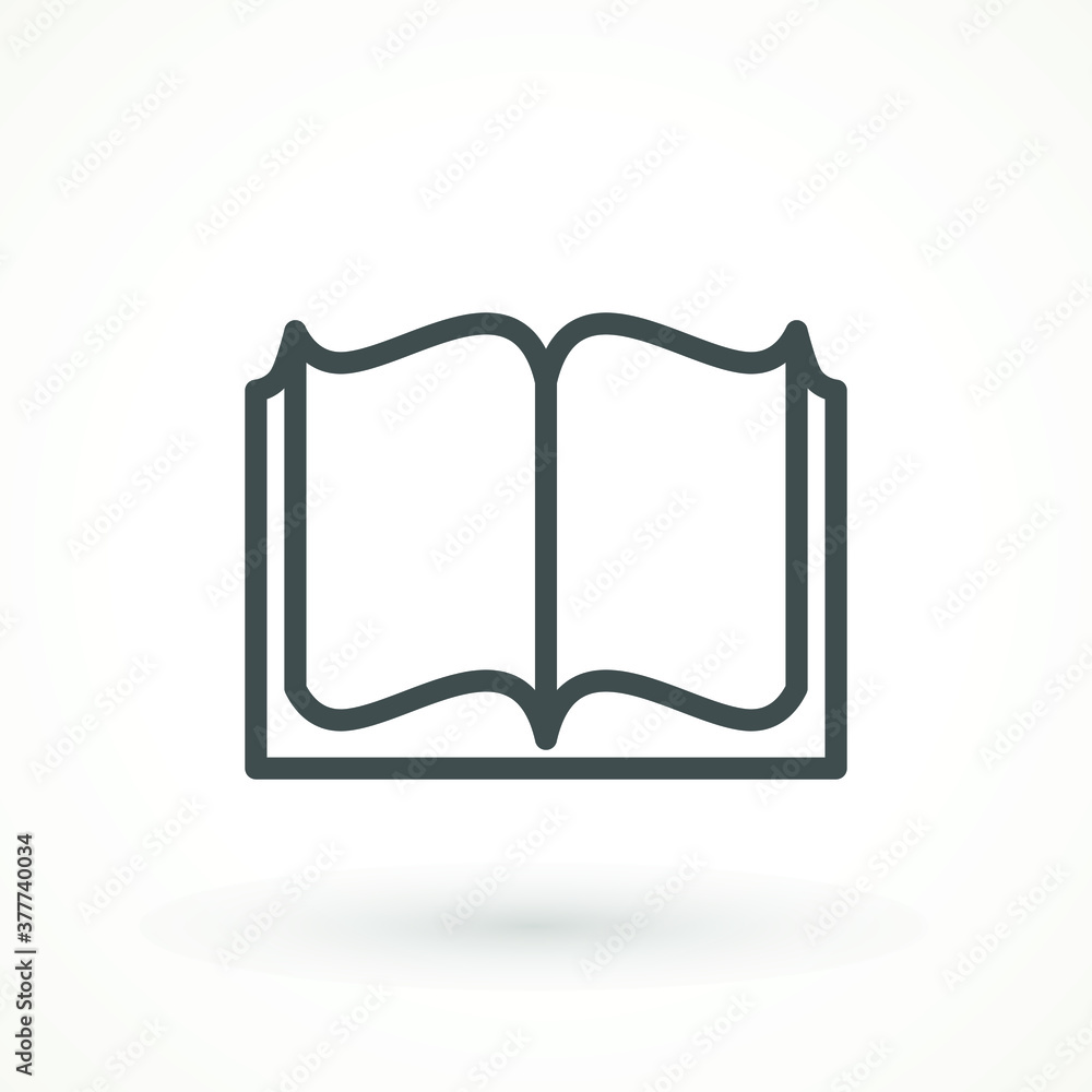 Reading line icon, Book Vector on white background Simple illustration of open book vector icon for web - education icon Reading line icon, Book Vector on white background Simple illustration of open book vector icon for web - education icon