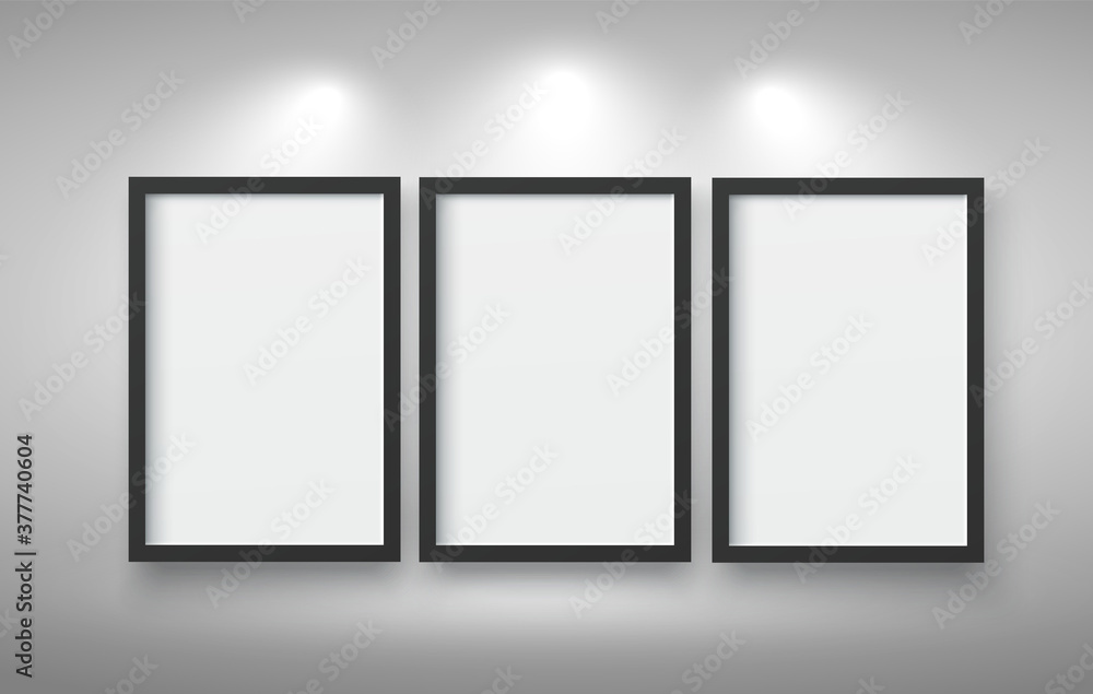Blank billboard panel indoor vector, white poster on a wall, Vector floodlights. Scene. Light effects. Podium, Wall with picture. Vector illustration. Blank billboard panel indoor vector, white poster on a wall, Vector floodlights. Scene. Light effects. Podium, Wall with picture. Vector illustration.