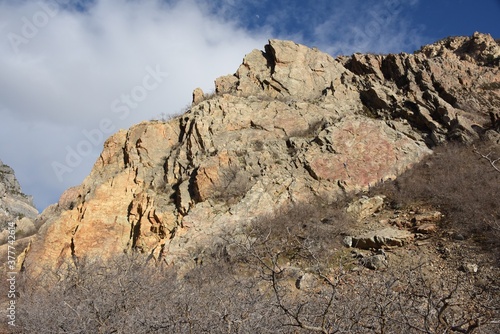 Beautiful rocky mountain cliffside