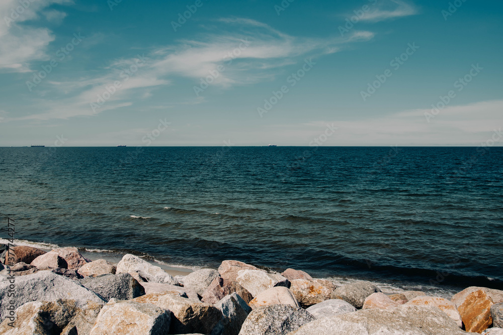 Morze bałtyckie, linia morza, Gdynia
