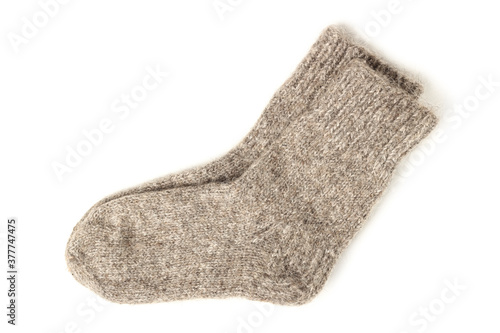 Knitted wool socks