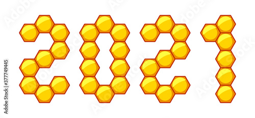 Abstract honeycomb 2021 design