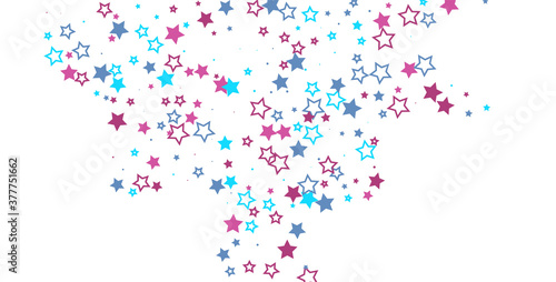 Shooting stars confetti. Multi-colored stars. Holiday background. Abstract texture on a white background. Design element. Vector illustration, EPS 10	