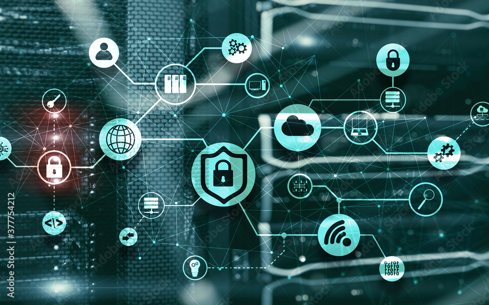 Data security concept. Icons: Closed Padlock, Wifi And cloud on digital background. Data security concept. Icons: Closed Padlock, Wifi And cloud on digital background.