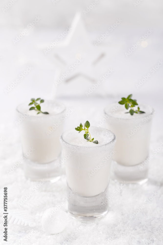 Winter holiday home made creamy cocktail Winter holiday home made creamy cocktail