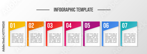 Colourful infographic with business icons. Vector