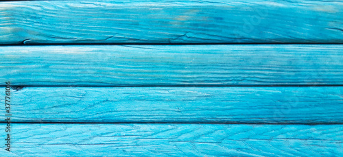 turquoze background of textured wood plank