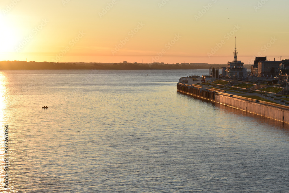 dawn on the Volga River. Nizhny Novgorod dawn on the Volga River. Nizhny Novgorod
