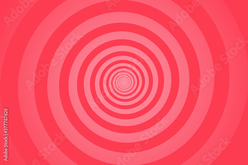 Red spiral background. Swirl  circular shape on red background.