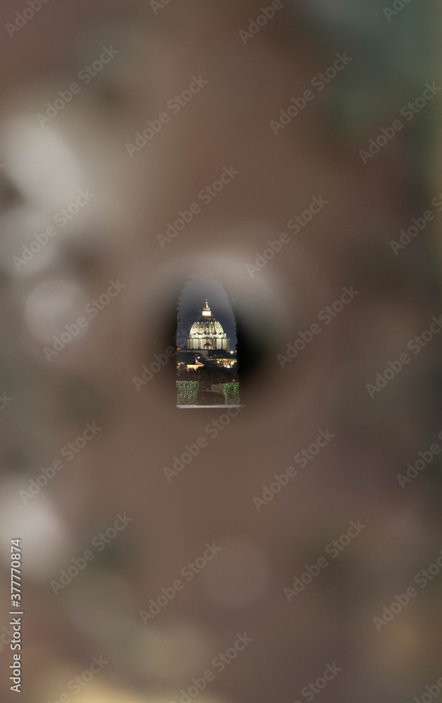 St. Peter seen from the hole in Rome St. Peter seen from the hole in Rome