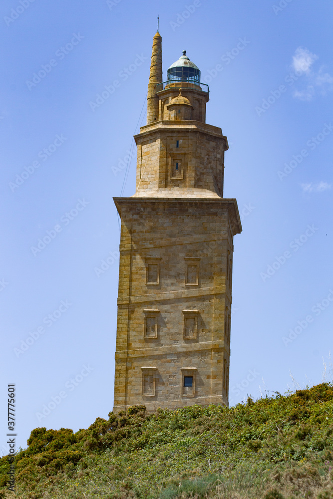 Hercules tower (lighthouse), La Coruna, Galicia, Spain