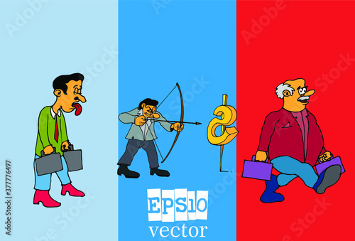 Businessman cartoon character, vector illustration