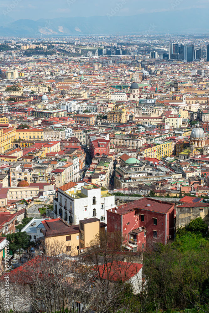 High view of Naples