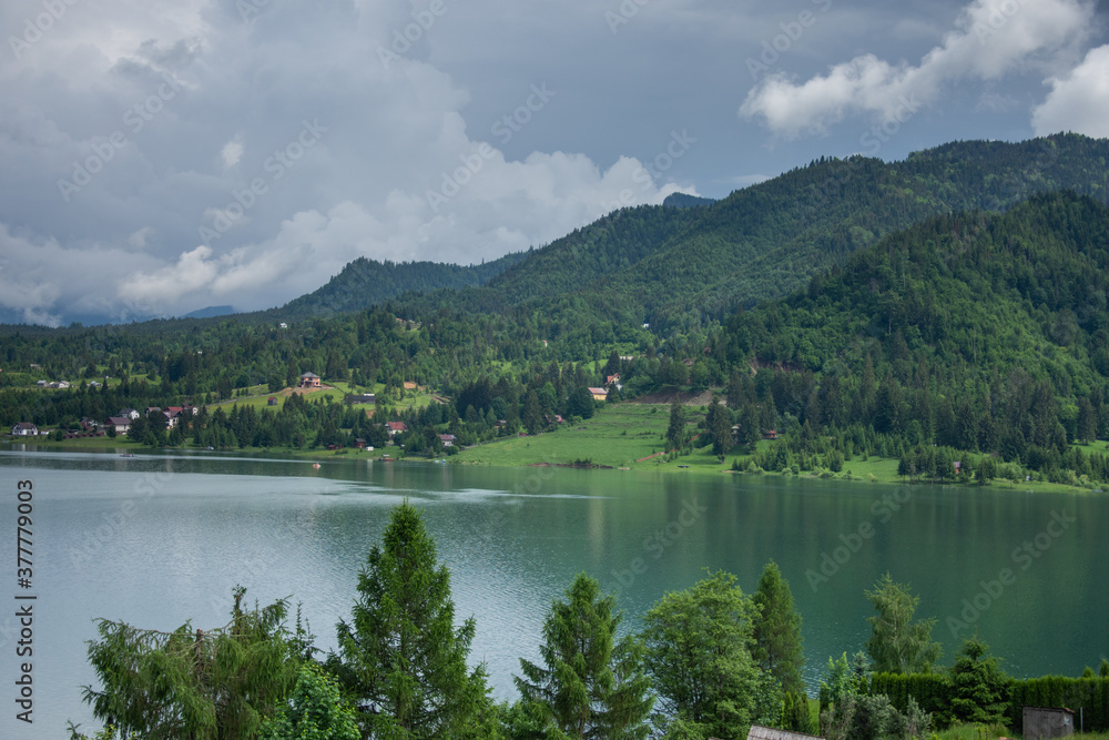 Bistrita,ROMANIA, 2020 ,View of Colibita Lake