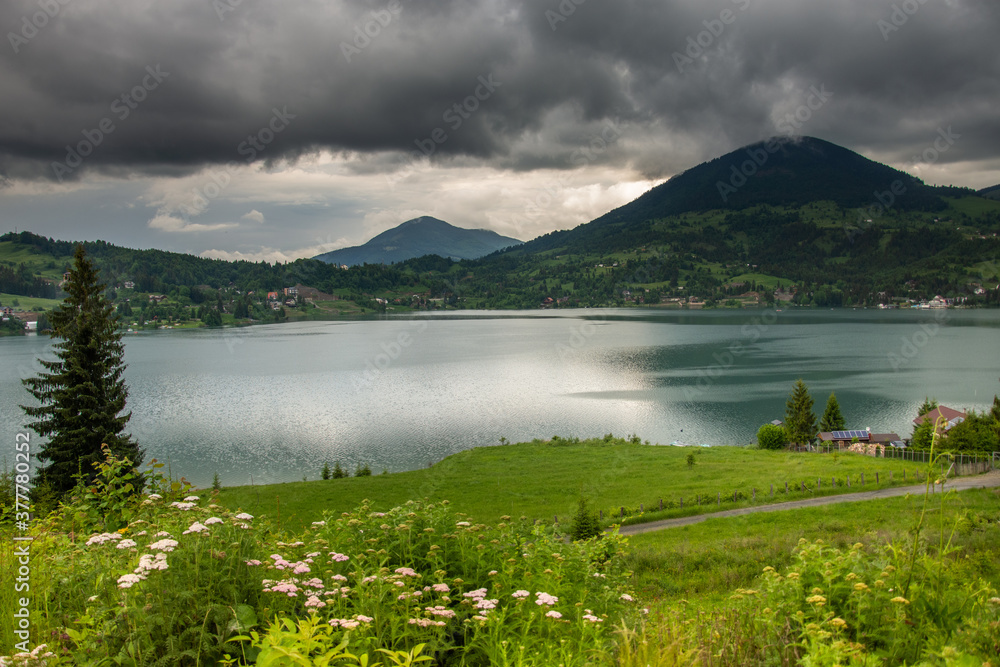 Bistrita,ROMANIA, 2020 ,View of Colibita Lake