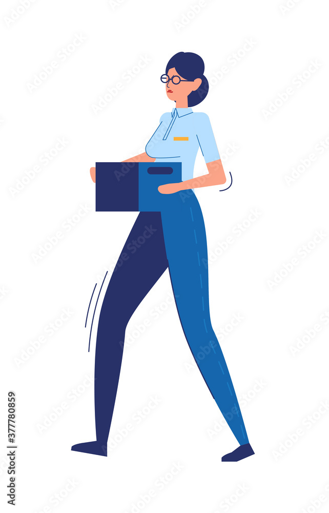 Businessman walking and holding book. Side view. Color vector flat cartoon illustration.