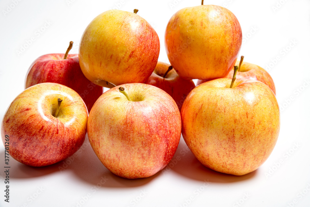 apples on a white background