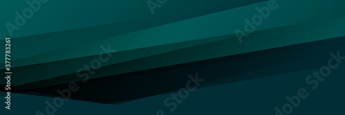 Modern dark green abstract banner background. High contrast black and green glossy stripes. Abstract tech graphic banner design. Vector corporate background 