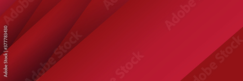 Red 3d abstract banner vector background. Abstract metallic red shiny color black frame layout modern tech design vector template background